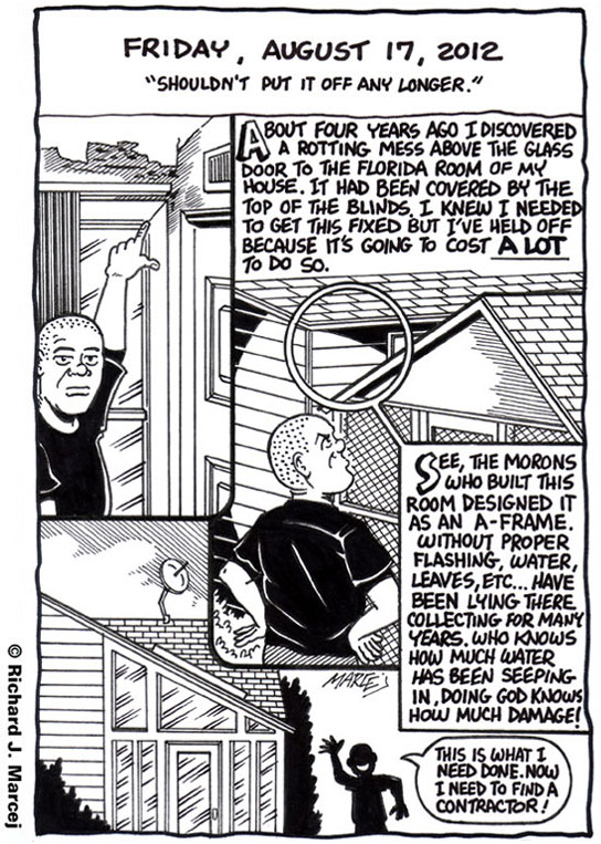 Daily Comic Journal: August 17, 2012: “Shouldn’t Put It Off Any Longer.”