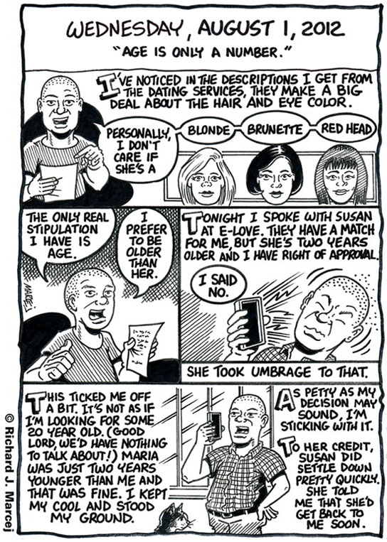Daily Comic Journal: August 1, 2012: “Age Is Only A Number.”