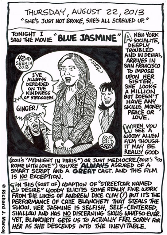 Daily Comic Journal: August 22, 2013: “She’s Just Not Broke, She’s All Screwed Up.”