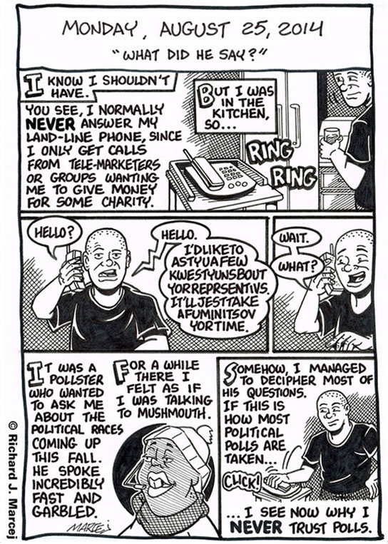 Daily Comic Journal: August 25, 2014: “What Did He Say?”