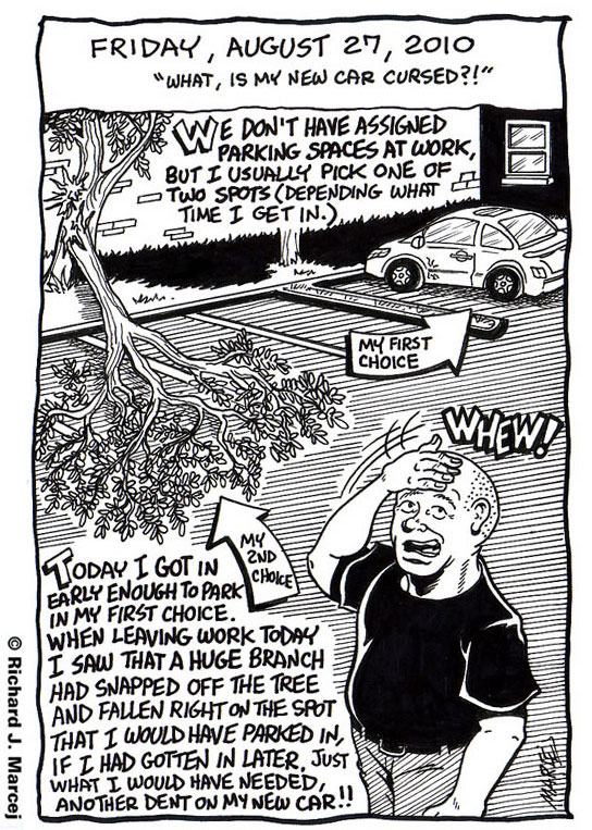Daily Comic Journal: August, 27, 2010: “What, Is My New Car Cursed?!”