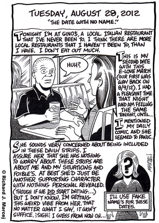 Daily Comic Journal: August 28, 2012: “The Date With No Name.”