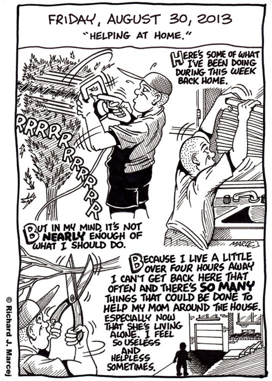 Daily Comic Journal: August 30, 2013: “Helping At Home.”