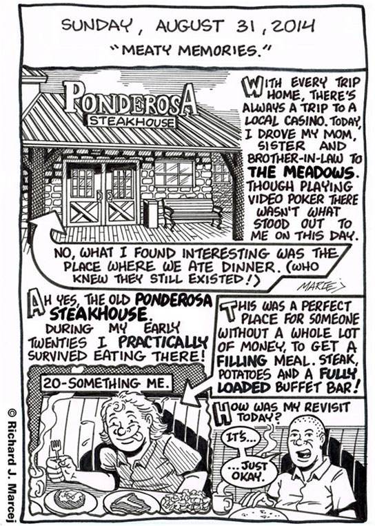 Daily Comic Journal: August 31, 2014: “Meaty Memories.”