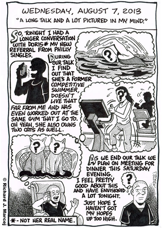 Daily Comic Journal: August 7, 2013: “A Long Talk And A Lot Pictured In My Mind.”