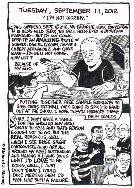 Daily Comic Journal: September 11, 2012: “I’m Not Worthy.”