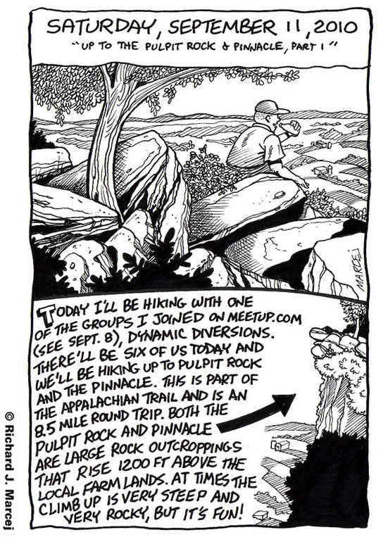 Daily Comic Journal: September, 11, 2010: “Up To The Pulpit Rock & Pinnacle, Part 1 & 2.”