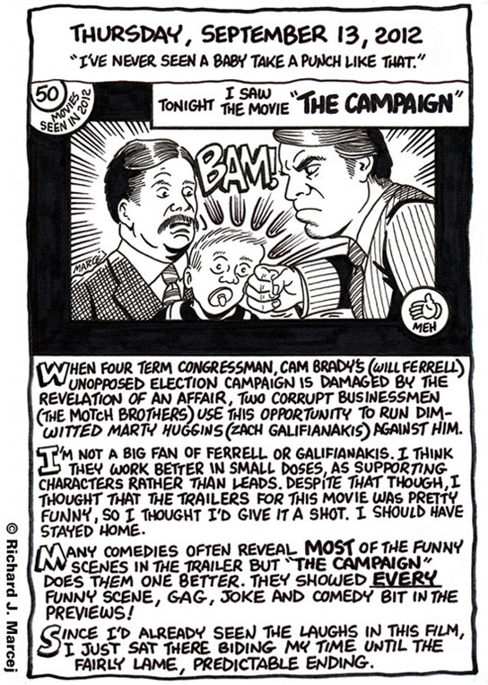 Daily Comic Journal: September 13, 2012: “I’ve Never Seen A Baby Take A Punch Like That.”
