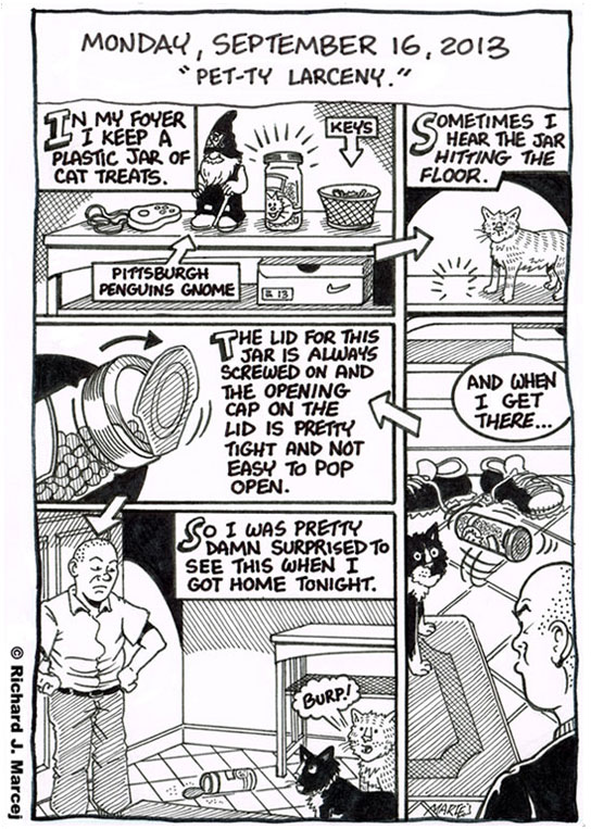 Daily Comic Journal: September 16, 2013: “Pet-ty Larceny.”