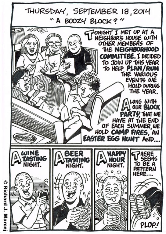 Daily Comic Journal: September 18, 2014: “A Boozy Block?”