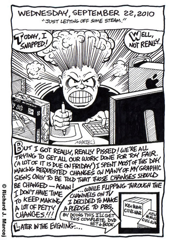Daily Comic Journal: September, 22, 2010: “Just Letting Off Some Steam.”