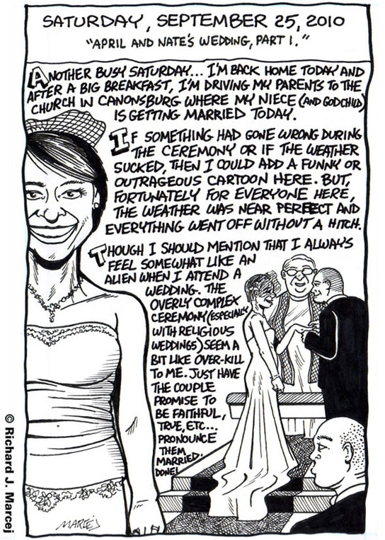 Daily Comic Journal: September, 25, 2010: “April And Nate’s Wedding Parts 1 & 2.”