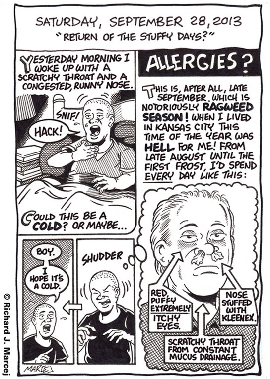 Daily Comic Journal: September 28, 2013: “Return Of The Stuffy Days?”