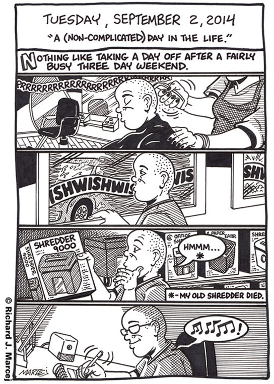 Daily Comic Journal: September 2, 2014: “A (Non-Complicated) Day In The Life.”