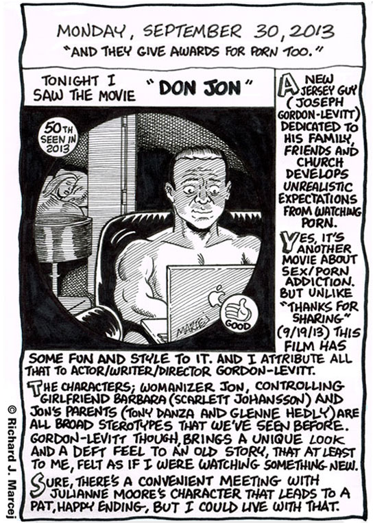 Daily Comic Journal: September 30, 2013: “And They Give Awards For Porn Too.”
