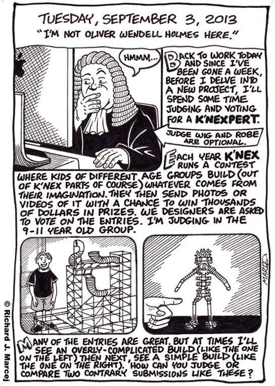 Daily Comic Journal: September 3, 2013: “I’m Not Oliver Wendell Holmes Here.”