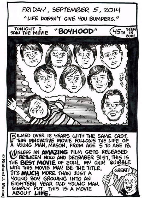 Daily Comic Journal: September 5, 2014: “Life Doesn’t Give You Bumpers.”