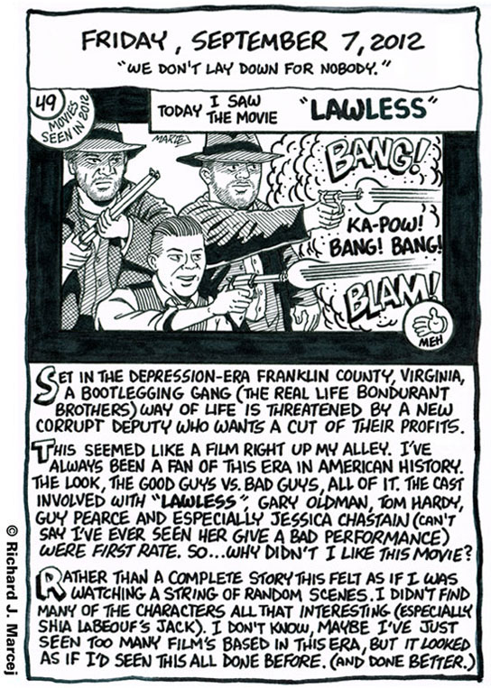 Daily Comic Journal: September 7, 2012: “We Don’t Lay Down For Nobody.”