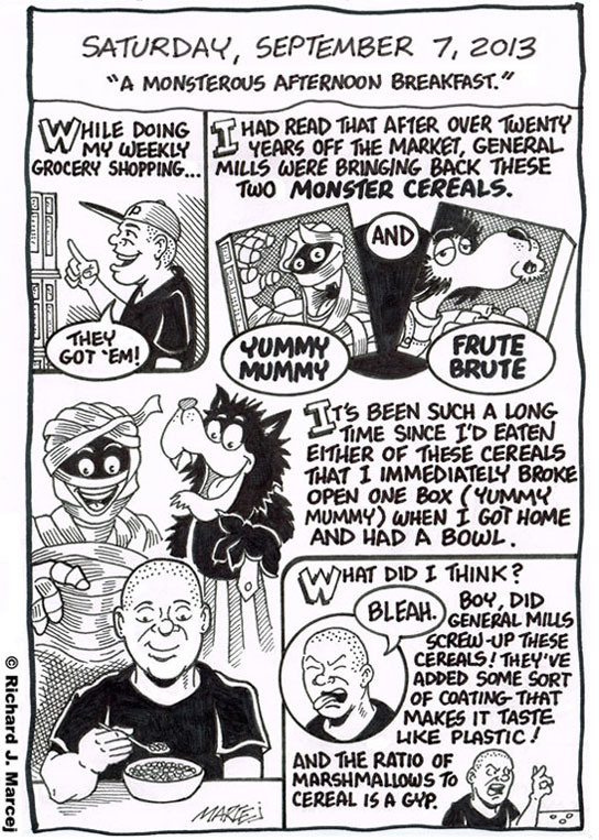 Daily Comic Journal: September 7, 2013: “A Monsterous Afternoon Breakfast.”