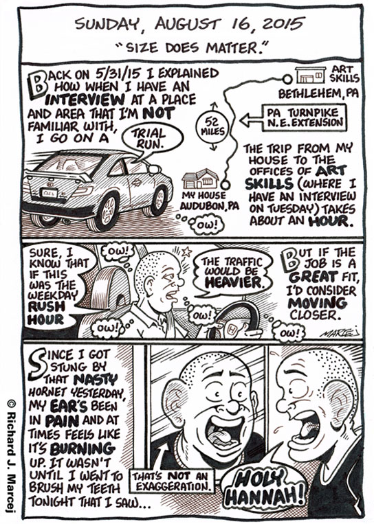 Daily Comic Journal: August 16, 2015: “Size Does Matter.”