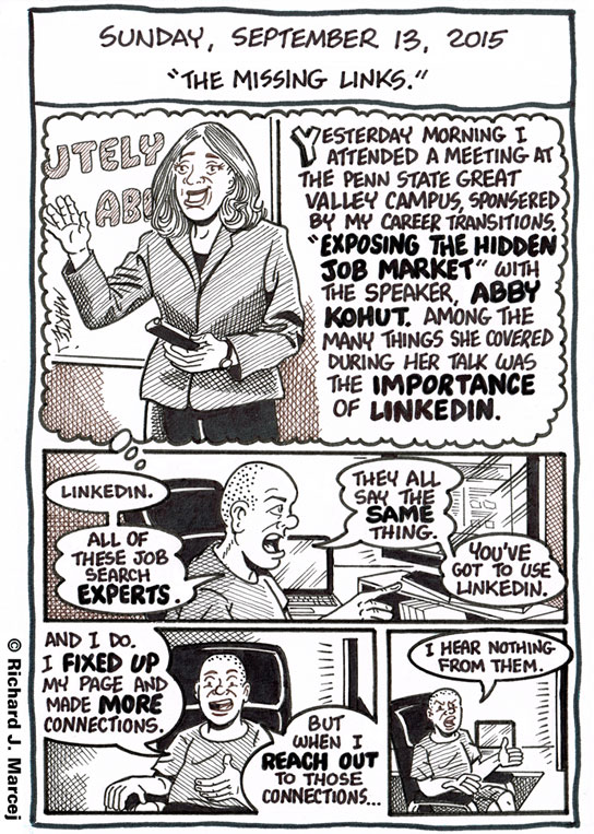 Daily Comic Journal: September 13, 2015: “The Missing Links.”