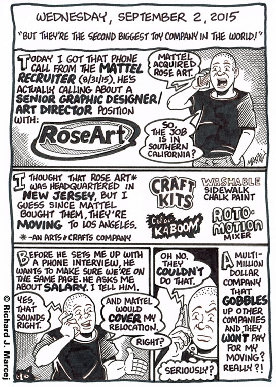 Daily Comic Journal: September 2, 2015: “But They’re The Second Biggest Toy Company In The World!”