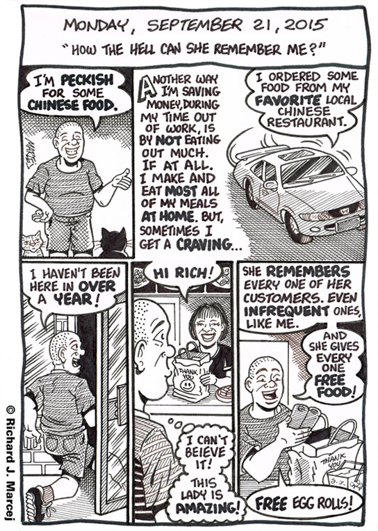 Daily Comic Journal: September 21, 2015: “How The Hell Can She Remember Me?”