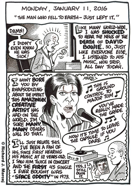 Daily Comic Journal: January 11, 2016: “The Man Who Fell To Earth – Just Left It.”