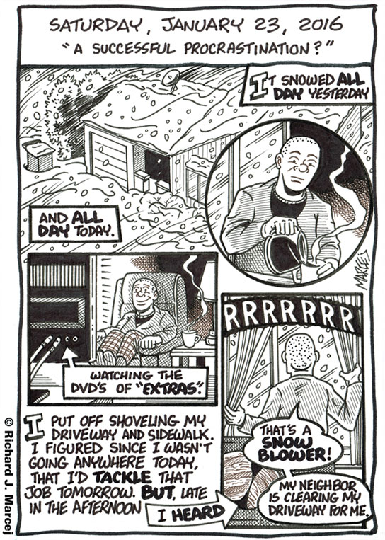 Daily Comic Journal: January 23, 2016: “A Successful Procrastination?”