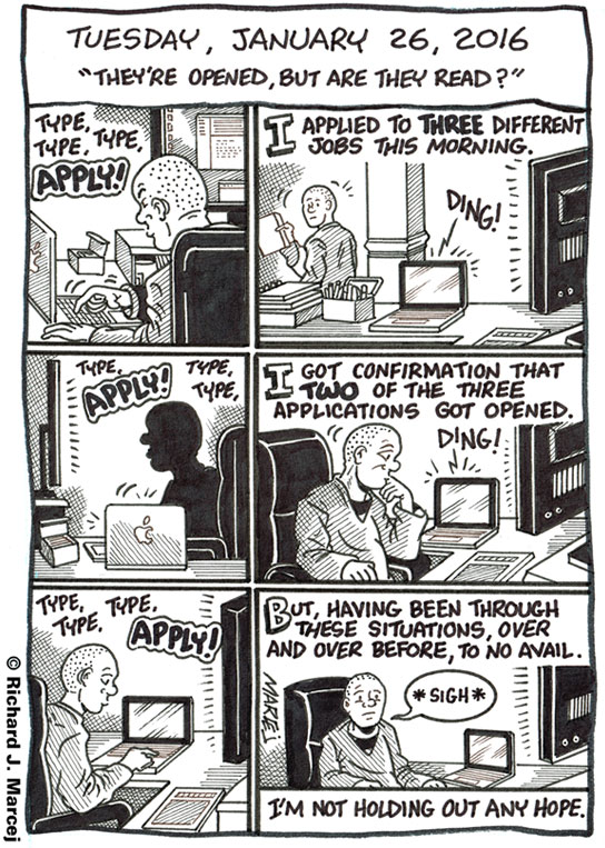 Daily Comic Journal: January 26, 2016: “They’re Opened, But Are They Read?”