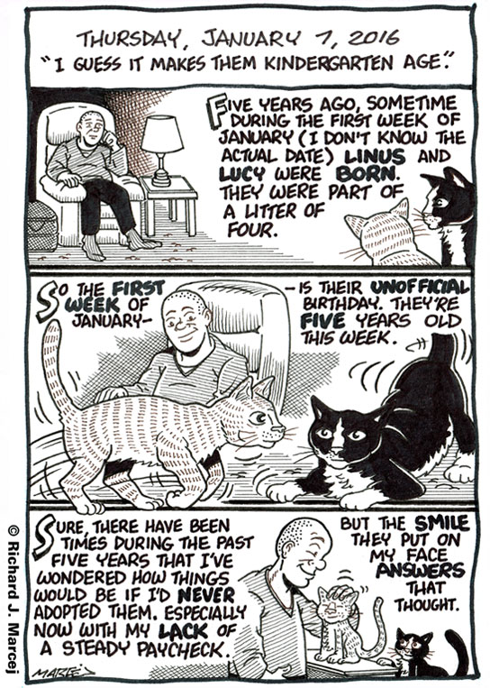 Daily Comic Journal: January 7, 2016: “I Guess It Makes Them Kindergarten Age.”