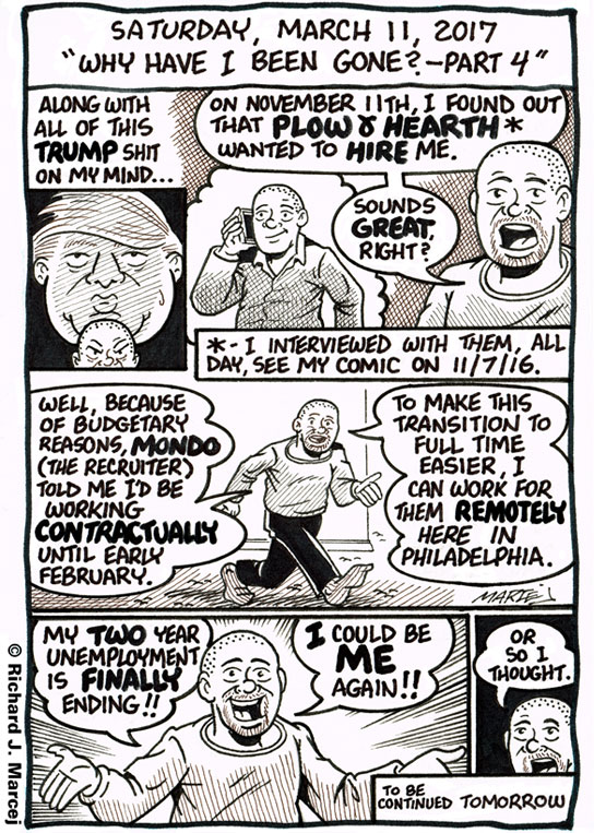 Daily Comic Journal: March 11, 2017: “Why Have I Been Gone? — Part 4″
