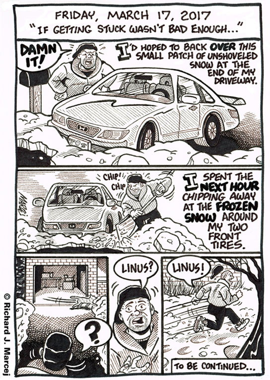 Daily Comic Journal: March 17, 2017: “If Getting Stuck Wasn’t Bad Enough…”