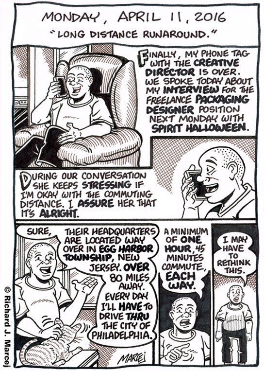 Daily Comic Journal: April 11, 2016: “Long Distance Runaround.”