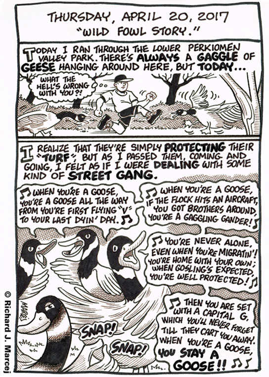 Daily Comic Journal: April 20, 2017: “Wild Fowl Story.”