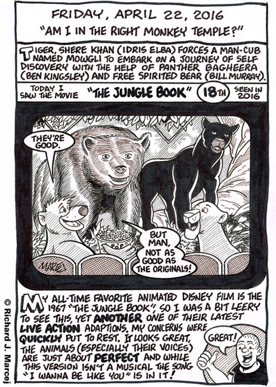 Daily Comic Journal: April 22, 2016: “Am I In The Right Monkey Temple?”