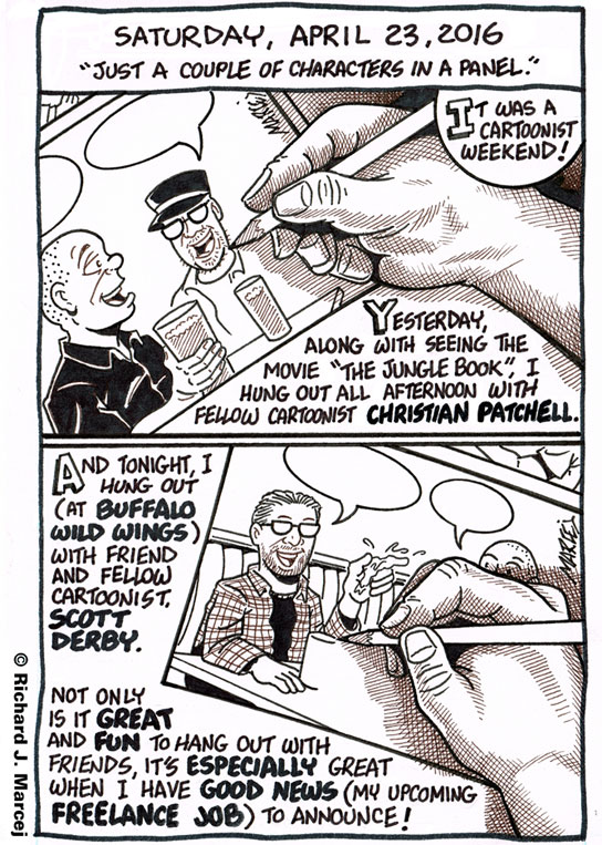 Daily Comic Journal: April 23, 2016: “Just A Couple Of Characters In A Panel.”