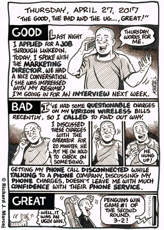 Daily Comic Journal: April 27, 2017: “The Good, The Bad And The Ug…, Great!”