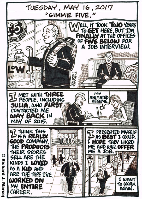 Daily Comic Journal: May 16, 2017: “Gimmie Five.”