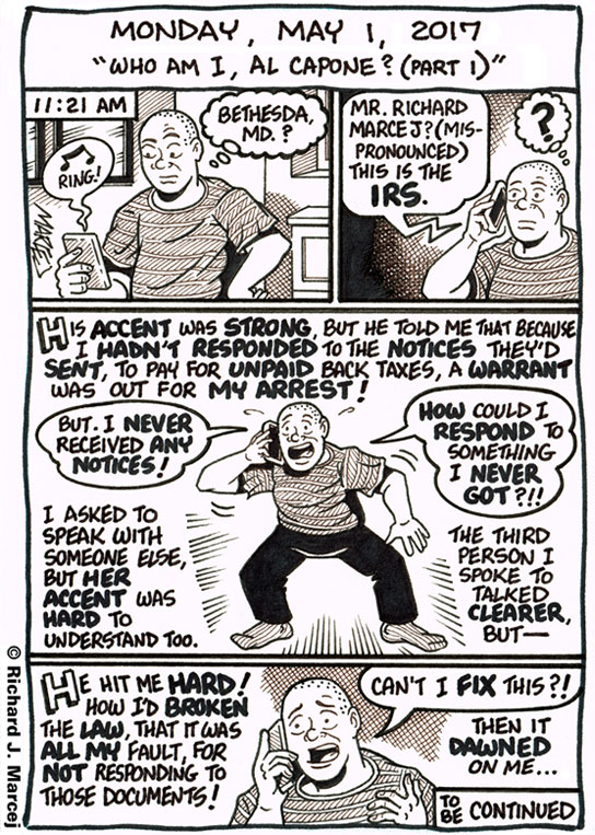 Daily Comic Journal: May 1, 2017: “Who Am I, Al Capone? (Part 1)”