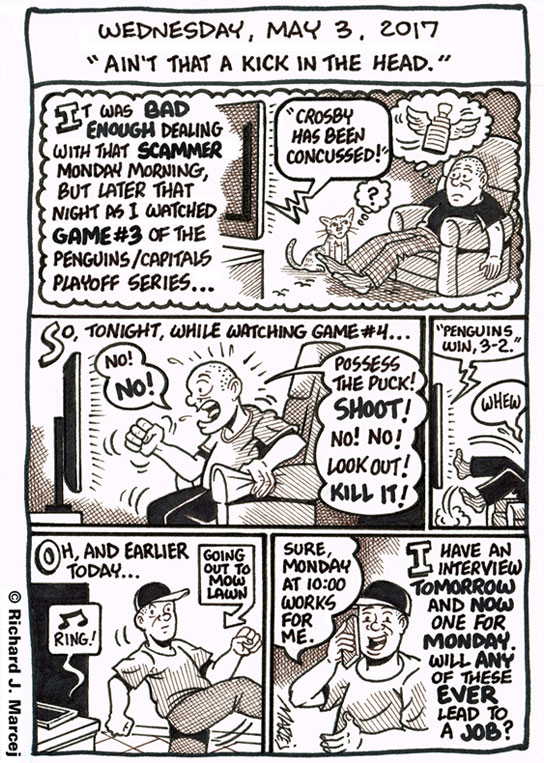 Daily Comic Journal: May 3, 2017: “Ain’t That A Kick In The Head.”