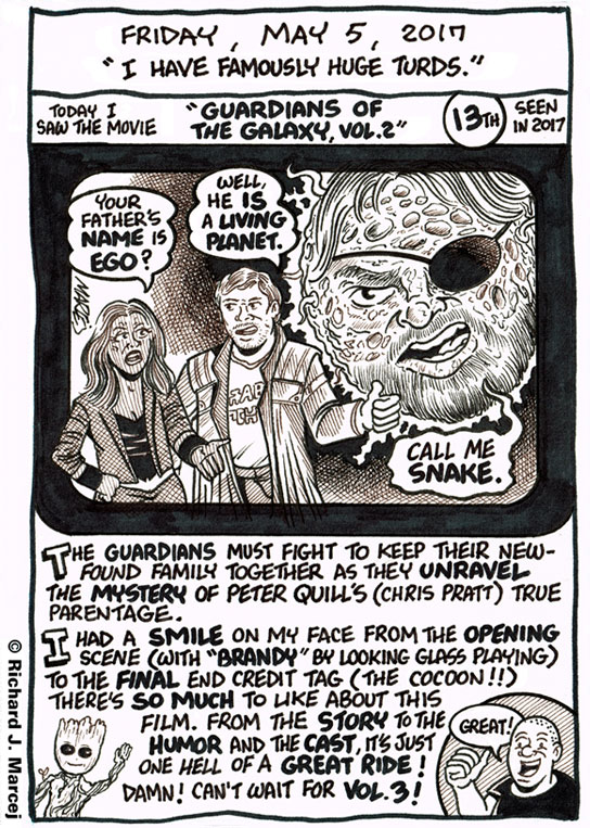 Daily Comic Journal: May 5, 2017: “I Have Famously Huge Turds.”