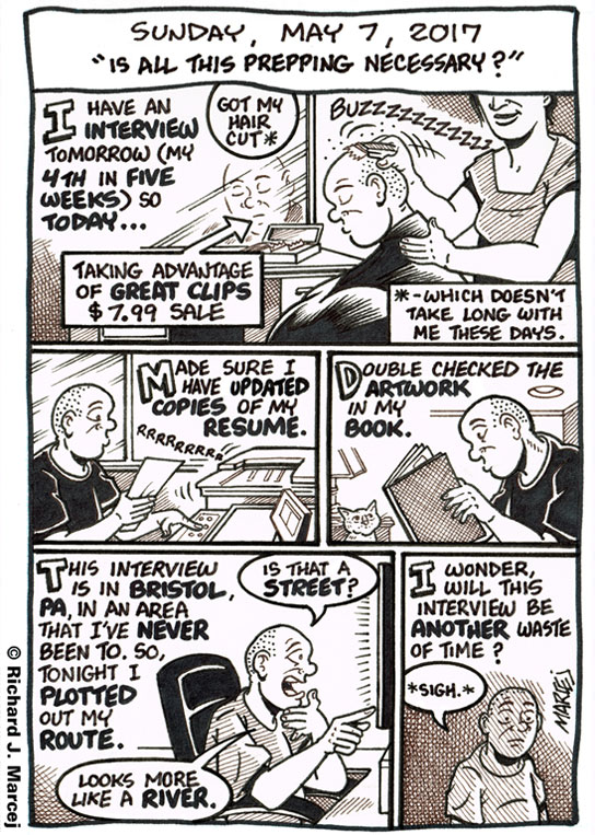 Daily Comic Journal: May 7, 2017: “Is All This Prepping Necessary?”
