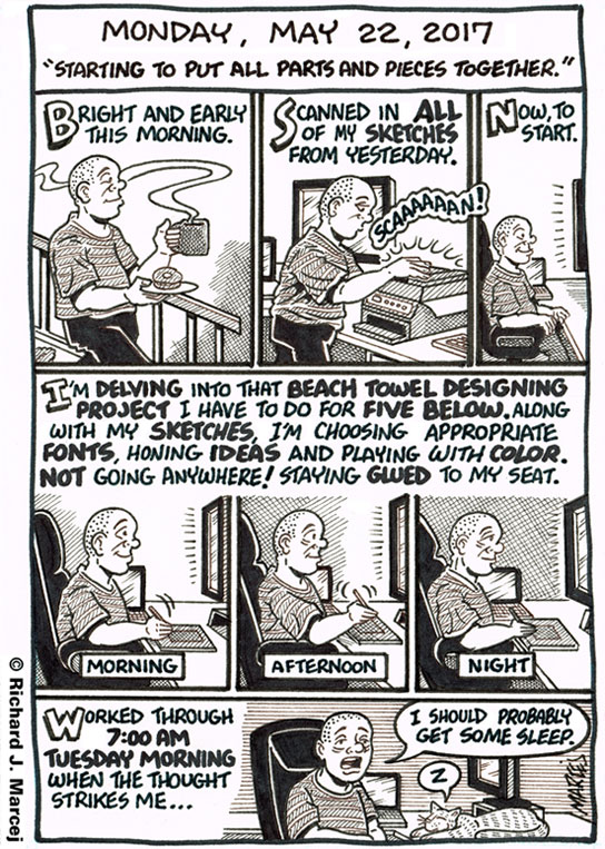 Daily Comic Journal: May 22, 2017: “Started To Put All Parts And Pieces Together.”