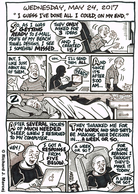 Daily Comic Journal: May 24, 2017: “I Guess I’ve Done All I Could, On My End.”
