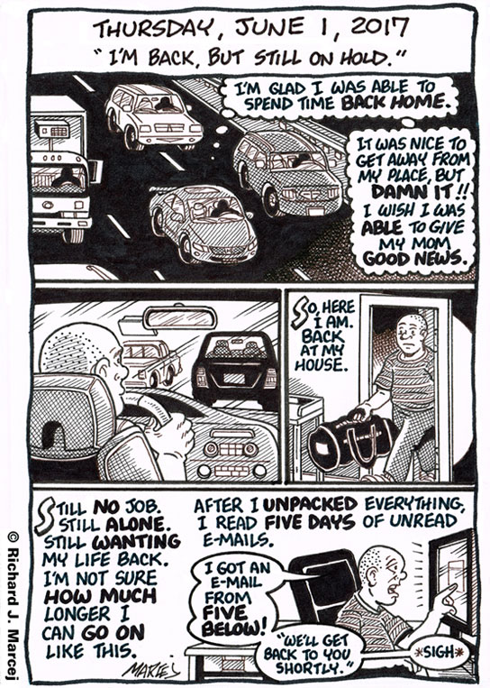 Daily Comic Journal: June 1, 2017: “I’m Back, But Still On Hold.”