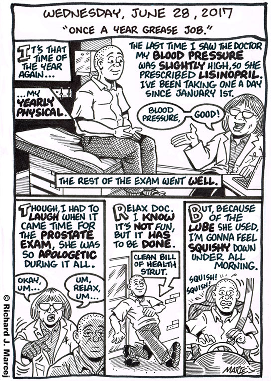 Daily Comic Journal: June 28, 2017: “Once A Year Grease Job.”