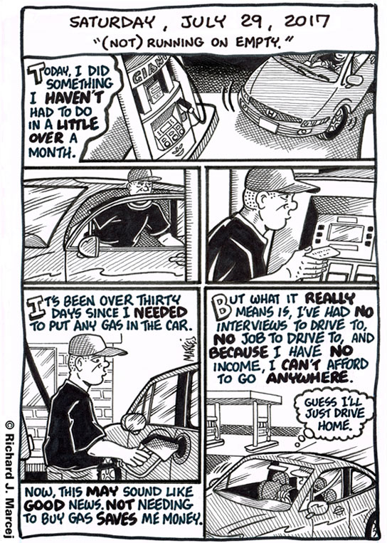 Daily Comic Journal: July 29, 2017: “(Not) Running On Empty.”