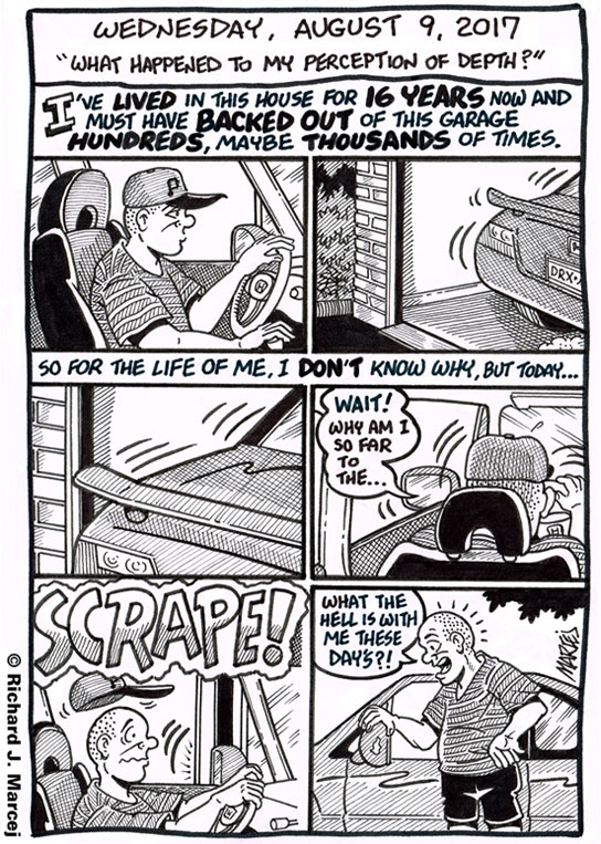 Daily Comic Journal: August 9, 2017: “What Happened To My Perception Of Depth?”
