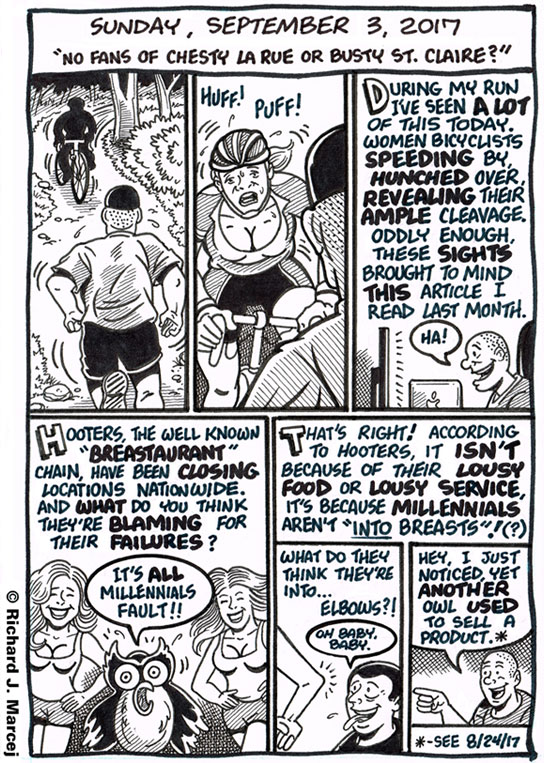 Daily Comic Journal: September 3, 2017: “No Fan’s of Chesty La Rue or Busty St. Claire?”